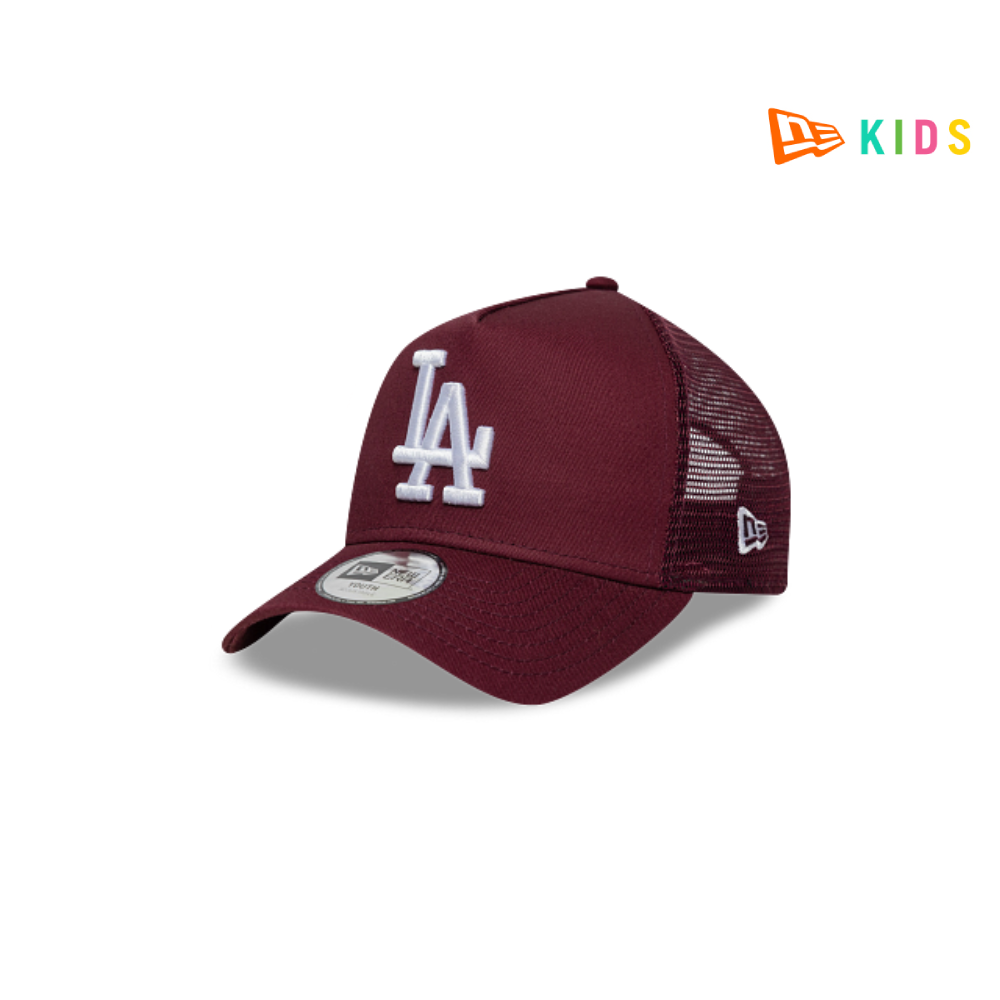 Los Angeles Dodgers MLB Kids League Essentials 9FORTY A-Frame Trucker Snapback Vino para Niña o Niño