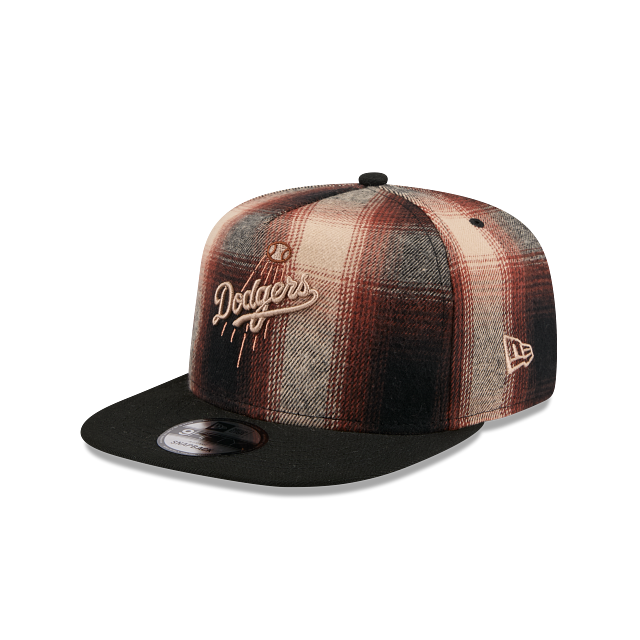 Los Angeles Dodgers MLB Grunge Style Plaid 9FIFTY A-Frame Strapback