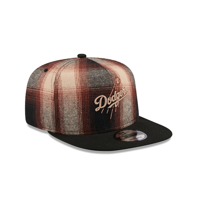 Los Angeles Dodgers MLB Grunge Style Plaid 9FIFTY A-Frame Strapback