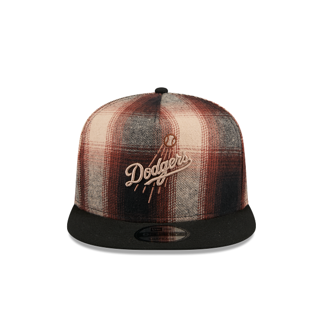 Los Angeles Dodgers MLB Grunge Style Plaid 9FIFTY A-Frame Strapback