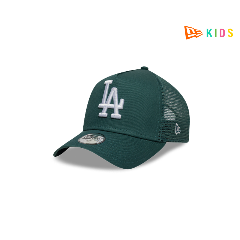 Los Angeles Dodgers MLB Kids League Essentials 9FORTY A-Frame Trucker Snapback Verde para Niña o Niño